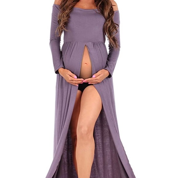 Valentine's♥️ Maternity Photoshoot Flowy Maxi Gown - Picture 6 of 7